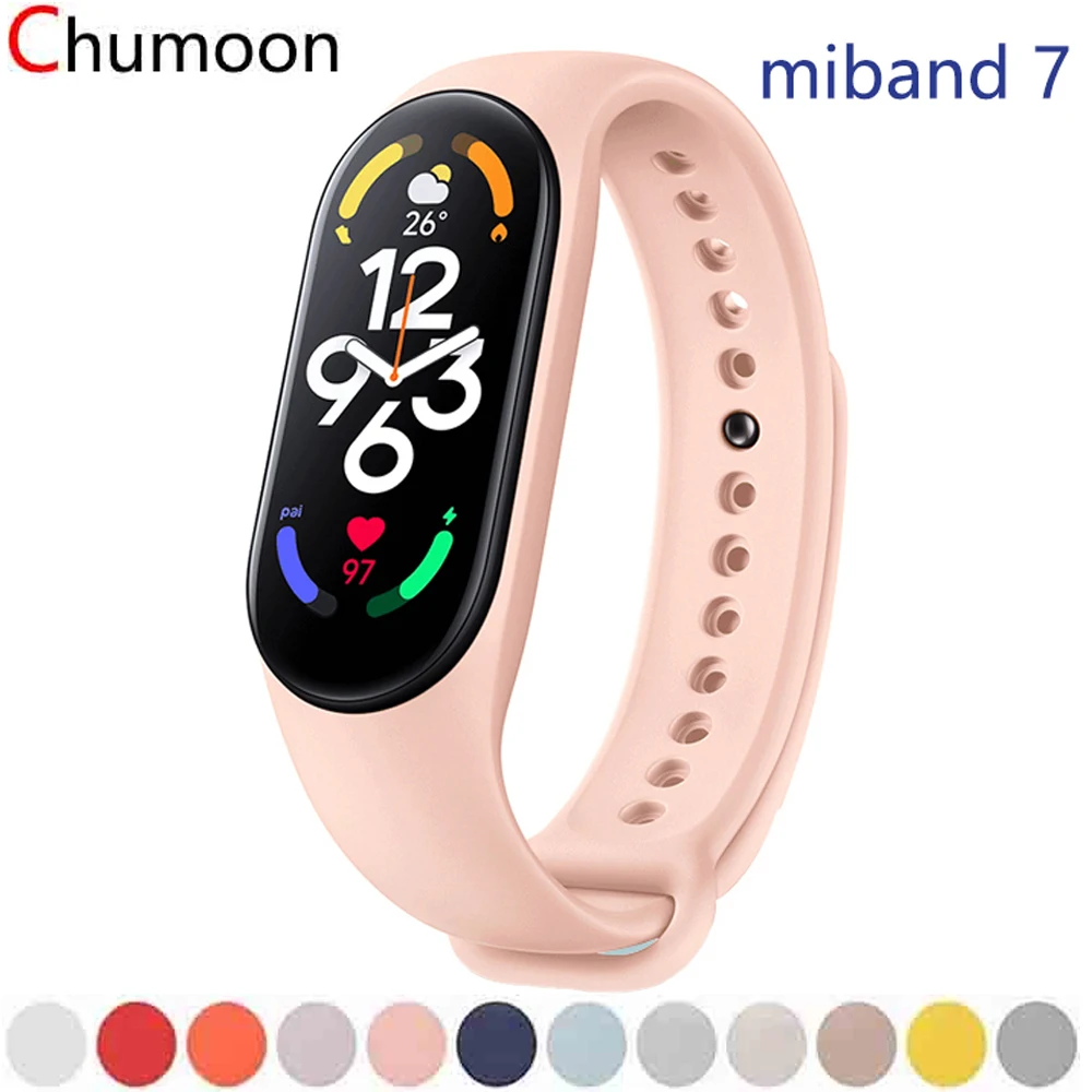 Strap For Mi Band 6 7 Bracelet Breathable Adjustable Silicone Wristband belt Replacement Smart watch Xiao Mi Band 3 4 5 6 Strap
