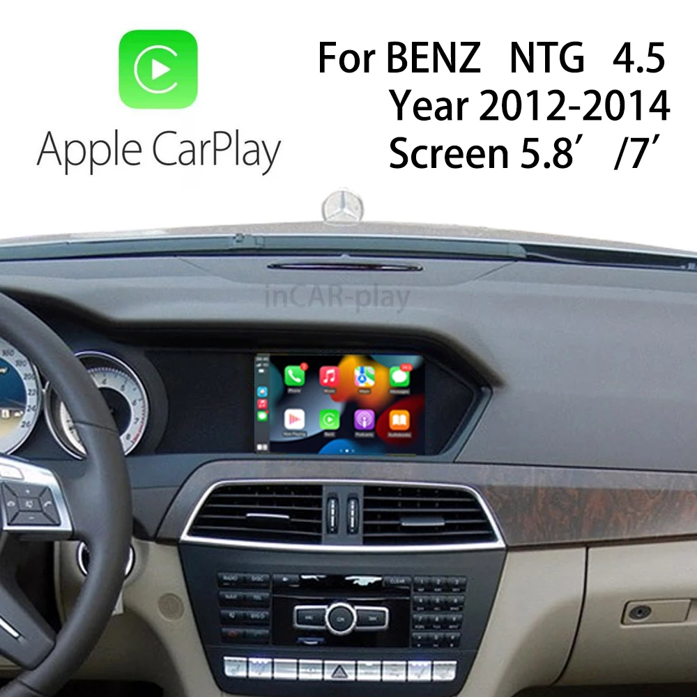 

BZ02 OEM Display Screen Update Wireless CarPlay Android Auto Interface Retrofit Kit for BENZ 2012- 2014 NTG 4.5 System inCARplay