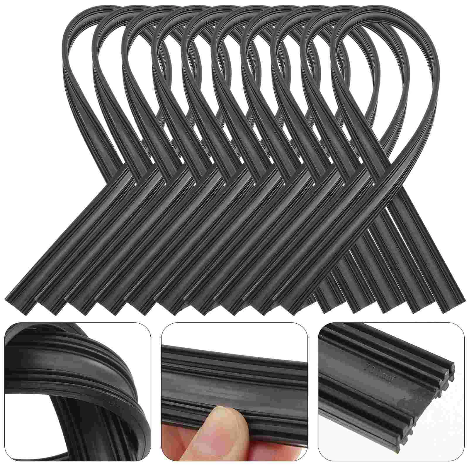 

Wiper Strips Rubber Windshield Refills Car Strip Frameless Replacement Automobile Auto Wipers Universal Silicone Insert Stripes