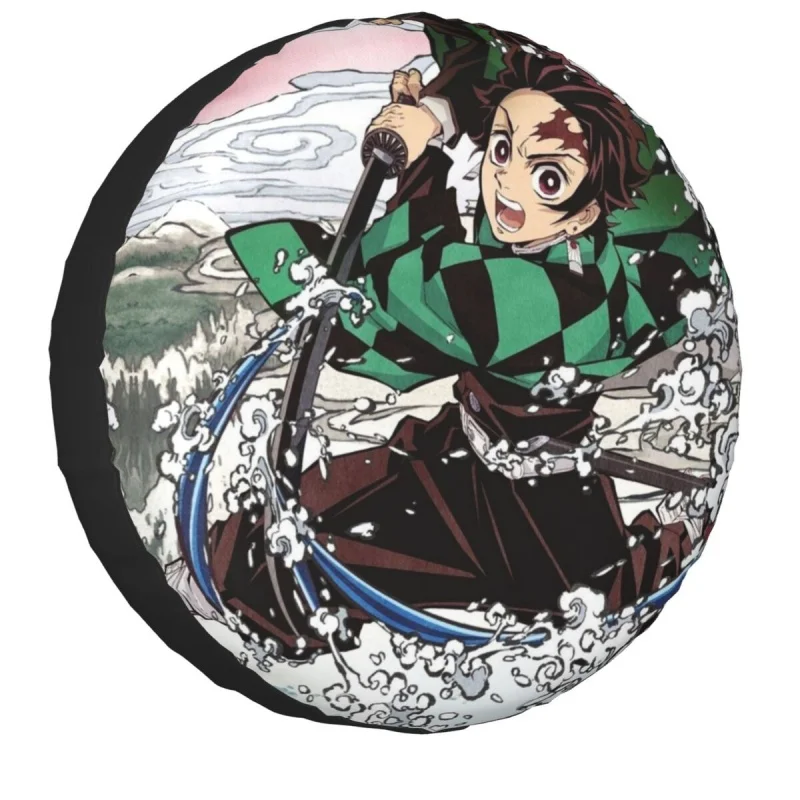 

Demon Slayer Kimetsu No Yaiba Spare Tire Cover Case Anime Manga Wheel Covers for Jeep Mitsubishi Pajero