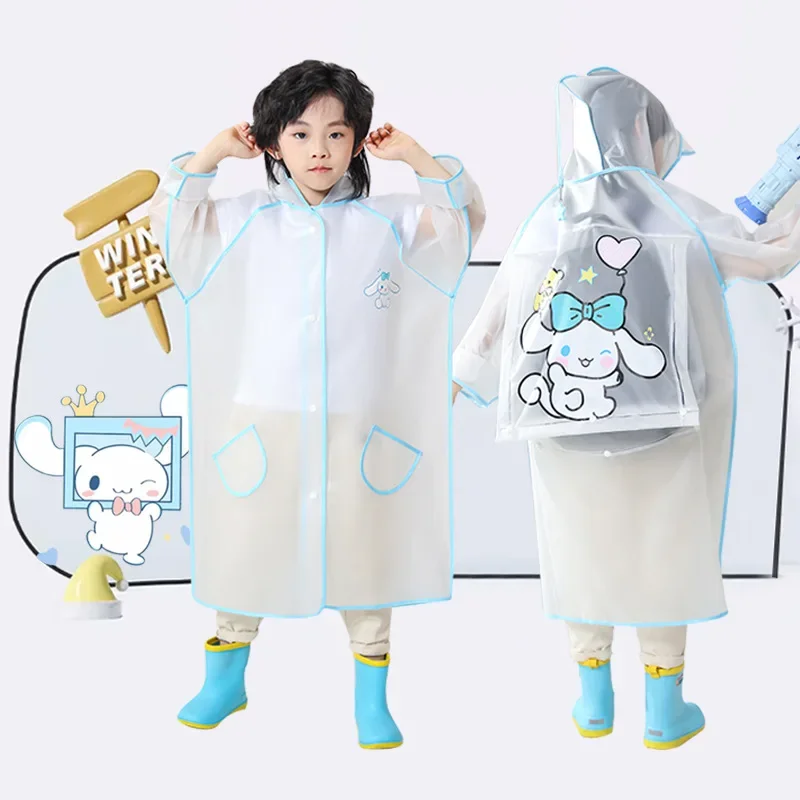 Kawaii Sanrio Cinnamoroll Kuromi детский плащ милый My Melody мультфильм школьный