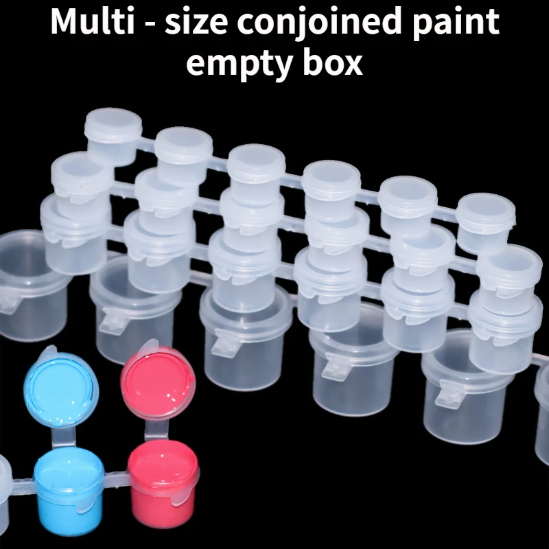 

Пустая многоразовая коробка для краски, 20 шт., 2 мл/3 мл/5 мл/10 мл, оптовая продажа, 6/8 ячеек, коробка для смешивания масляной краски, крышка