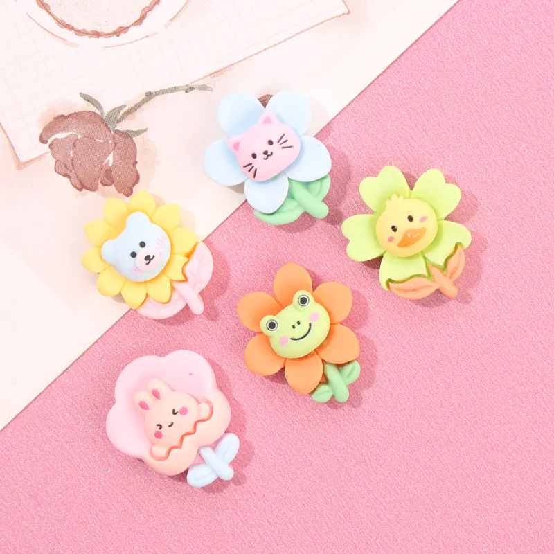 

Бесплатная доставка 100 шт./лот новые милые полимерные мини Мультяшные с плоской задней стороной резиновые DIY свадебные заколки аксессуары д...