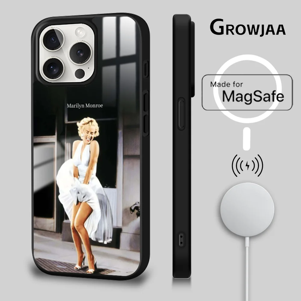 Сексуальный M-Marilyn M-Mon-Рой чехол для телефона iPhone 16 15 14 13 12 11 Pro Max Plus Mini Magsafe