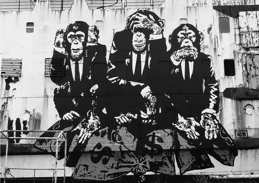 Бэнкси 3 мудрых Обезьяны печать художественный холст постер для гостиной Декор домашняя Настенная картина