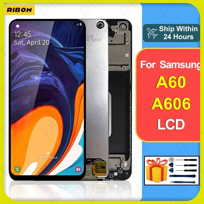 

New 6.3" For Samsung Galaxy A60 Display A606F LCD Touch Screen For Samsung Galaxy A606 LCD A6060 A606Y Digitizer