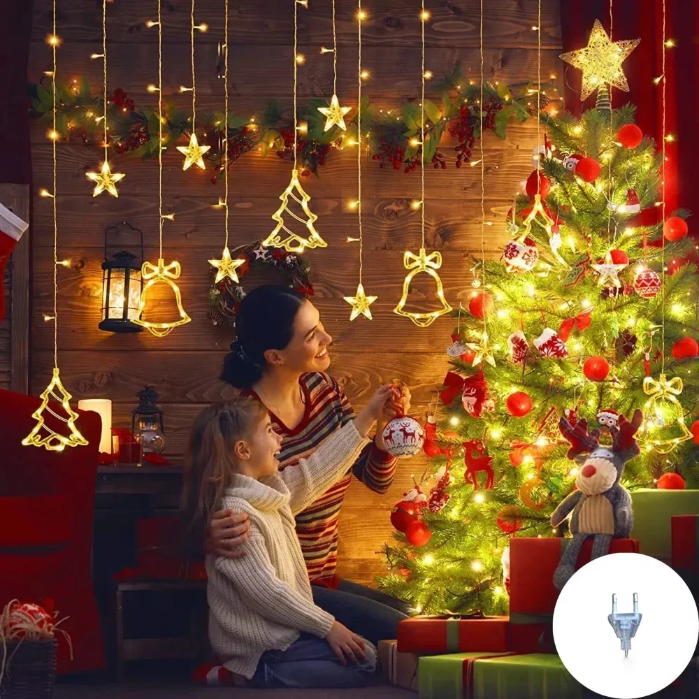 

3,5 м розетка европейского стандарта, рождественское освещение, олень, сказочные украшения, украшения для свадебной вечеринки, украшения для дерева