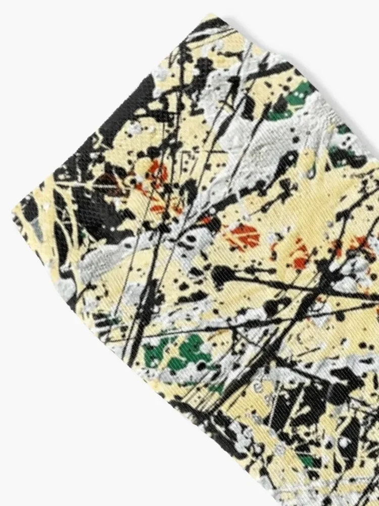 Носки Number 32-Jackson Pollock забавные подарки новогодние и рождественские чулки женские