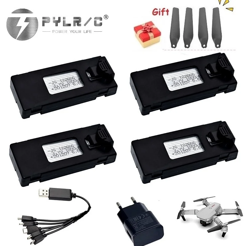 3,7 в 1800 мА/ч аксессуары для аккумулятора радиоуправляемого дрона E88 E88PRO Ls-E525 E525 PRO зарядное устройство Mini Uav батарея для дрона специальные 1800 мА/ч детали для радиоуправляемого дрона