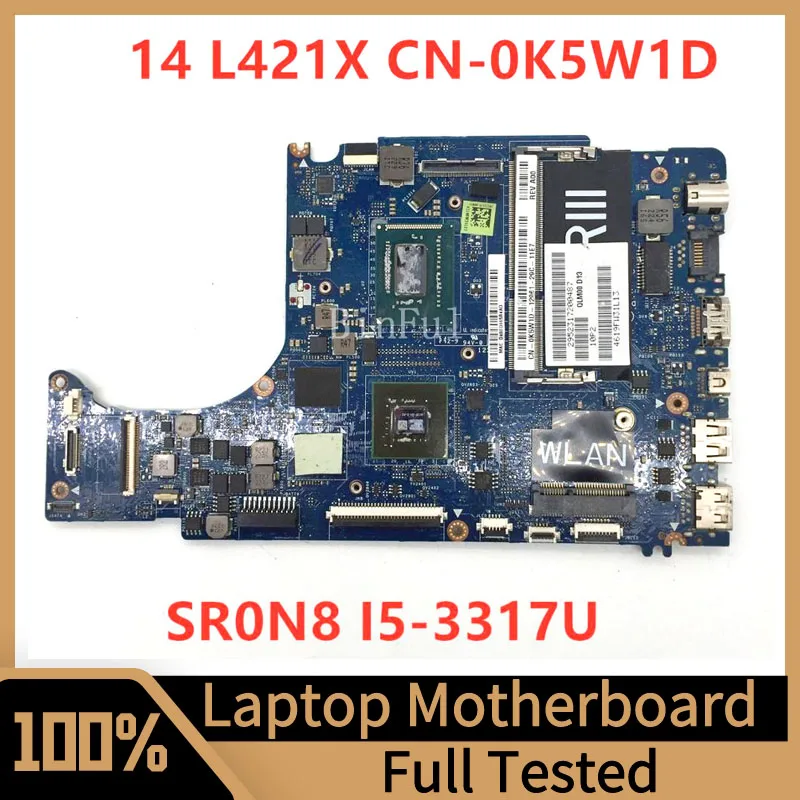 

CN-0K5W1D 0K5W1D K5W1D Mainboard For DELL XPS 14 L421X Laptop Motherboard QLM00 LA-7841P W/SR0N8 I5-3317U CPU 100%Full Tested OK