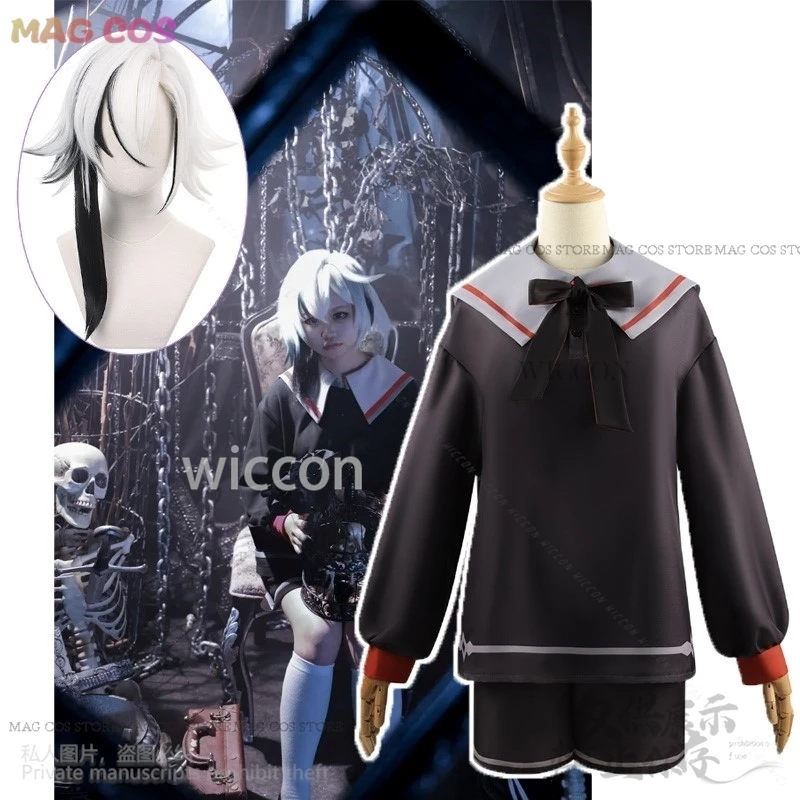 Аниме игра Genshin Impact косплей Arlecchino костюм детства гот Лолита короткие парики для