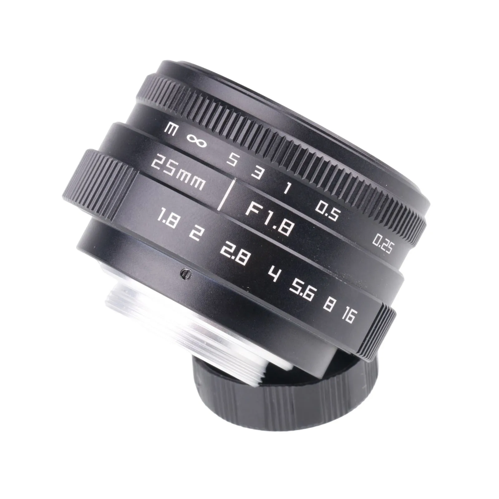 Мини объектив 25 мм f/1 8 APS-C CCTV + переходное кольцо 2 макрокольца для беззеркальной