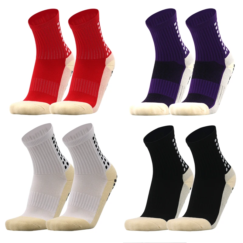 2023 New Men Women Football Socks Honeycomb Graphics Breathable Sports Arrow Silicone Anti Slip Grip Soccer Socks