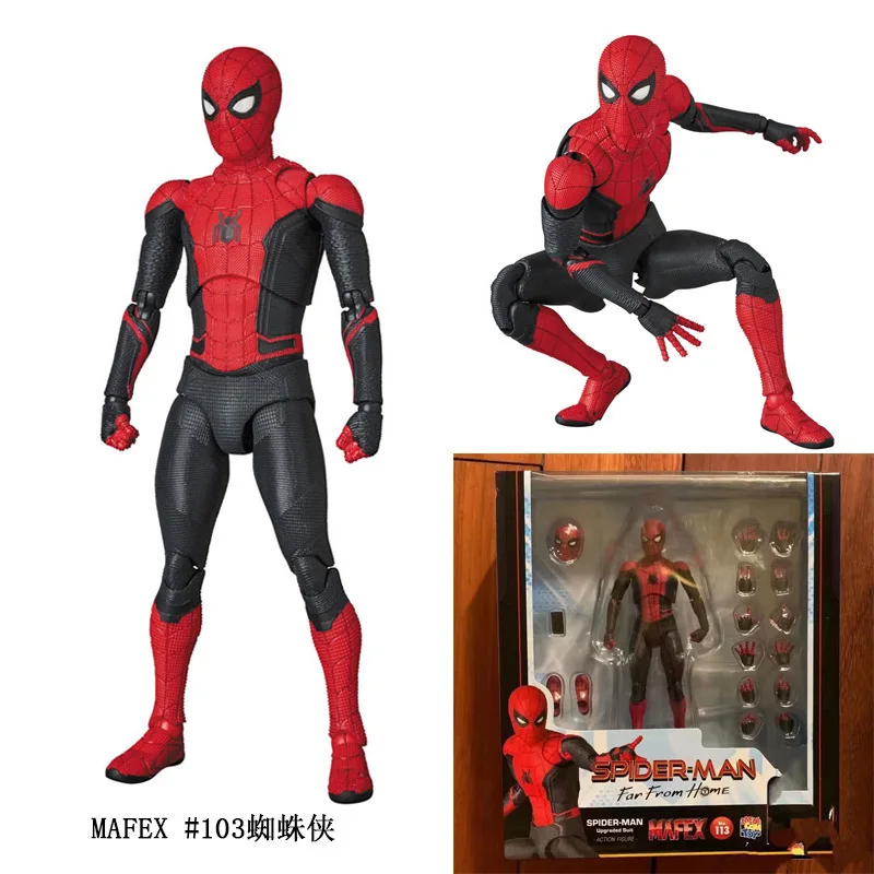 

Avengers Alliance 3 anime hero MAFEX No.113 Expedition Spider Man Handmade Super Mobile Model Toy Decoration Collection