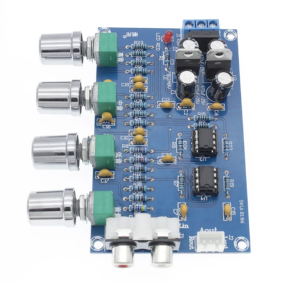XH-M164 NE5532 Stereo Pre-усилитель предусилитель Tone Board Audio 4 усилитель каналов Module 4CH Control