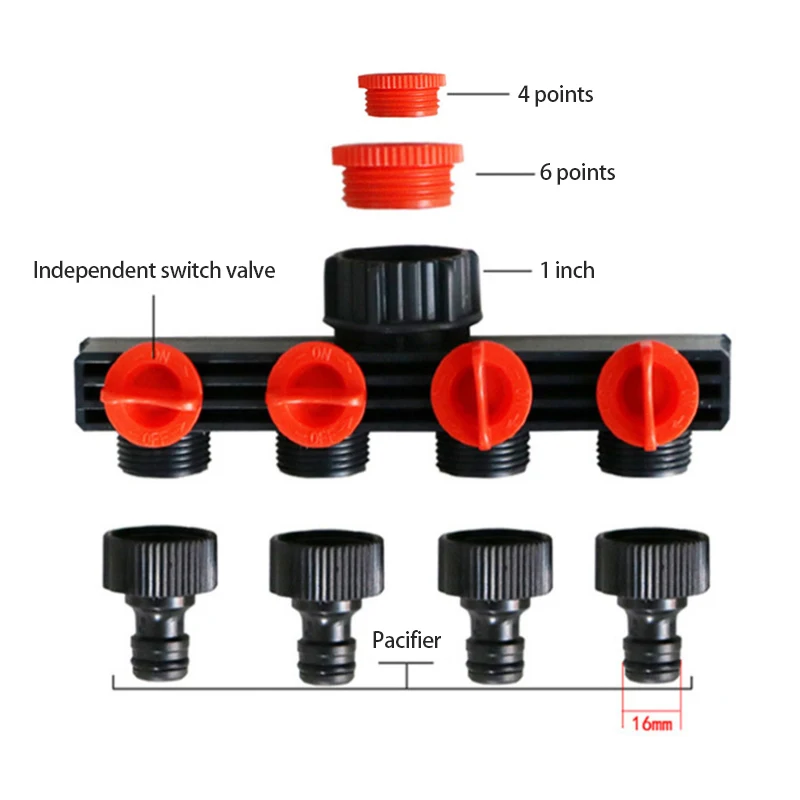 

Hose Splitters Irrigation Adapter 4-way Water Hose Connectors European Standard Female Thread Tap Connectors Garden Accessories