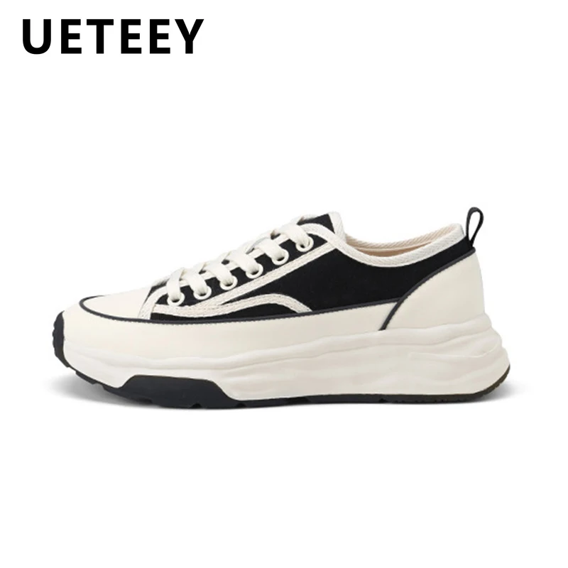 

2022 spring new casual thick bottom heightening wild white shoes for women's sports canvas shoes female single sneakers trendy