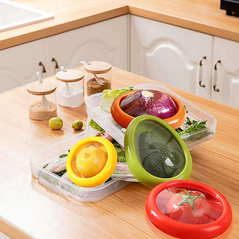 

Fruit Vegetable Fresh-keeping Cover Avocado Food Storage Box Fruit Preservation Seal Cover Kitchen Tools Kitchen Accessories