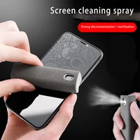 3in1 mini phone screen cleaner spray computer screen dust removal microfiber cloth set cleaning artifact without cleaning liquid