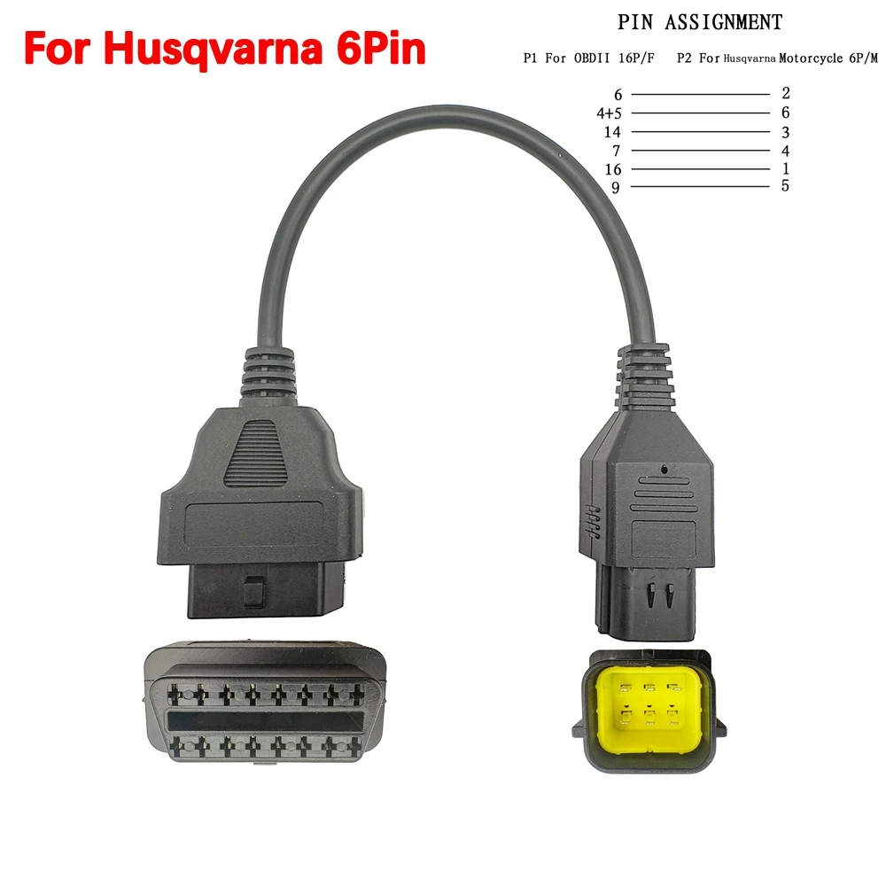 

Husqvarna 6Pin для YAMAHA R1 R6 дешевый мотоциклетный кабель 3 Pin и 4 Pin in One к OBD2 кабель жгут диагностический адаптер соединитель