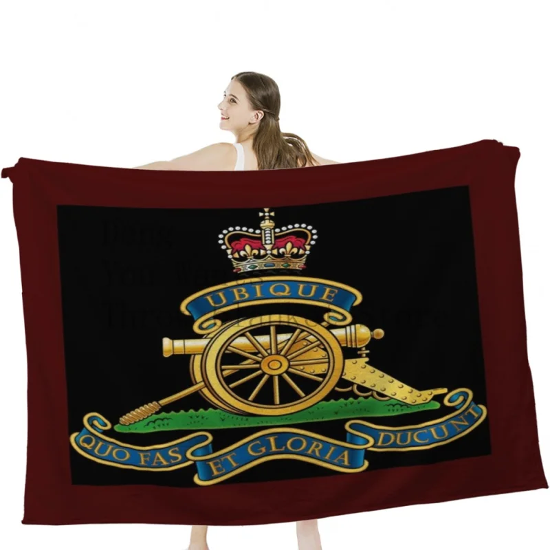 

Royal Artillery Cap Badge Throw Blankets Airplane Travel Decoration Soft Warm Bedspread