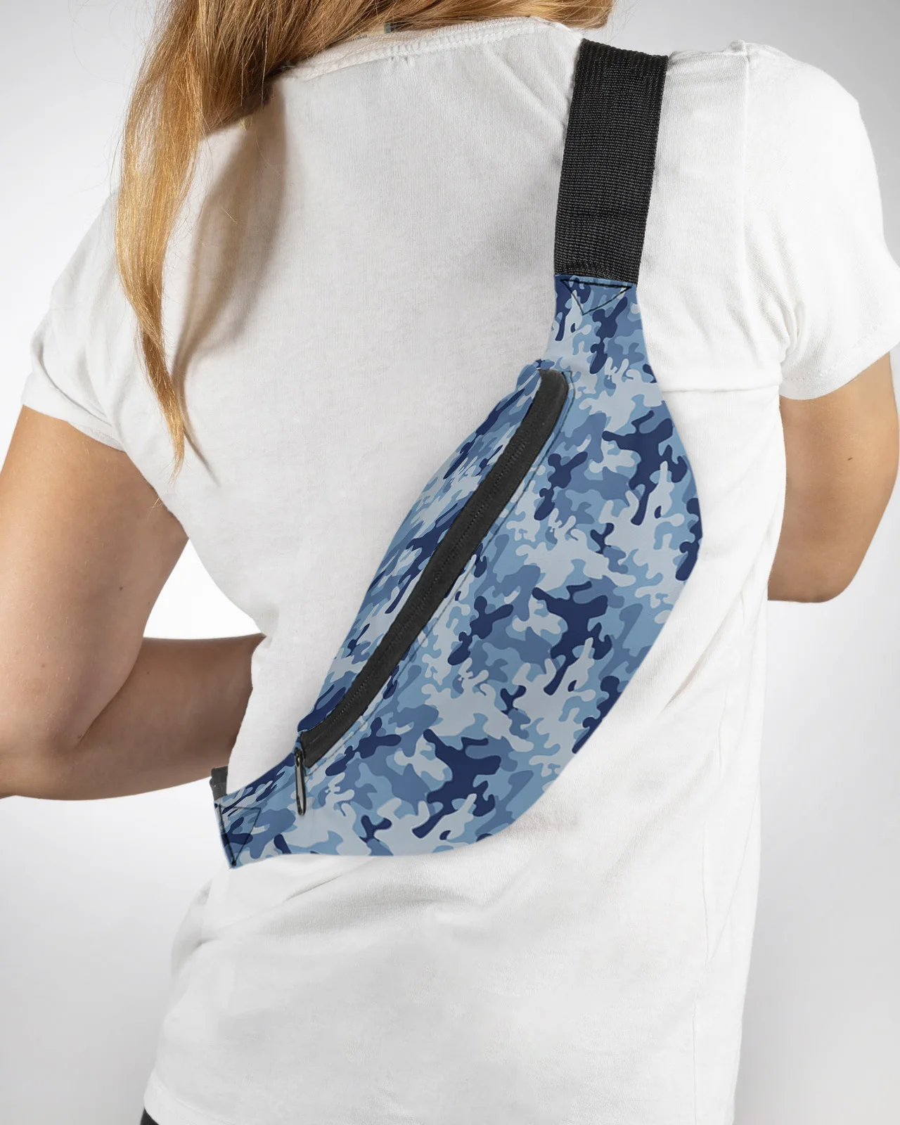 

Поясная сумка для мужчин и женщин, военная синяя камуфляжная Сумочка, забавный кошелек, большая поясная сумка для телефона, кошелек, водонепроницаемые бананки на бедро