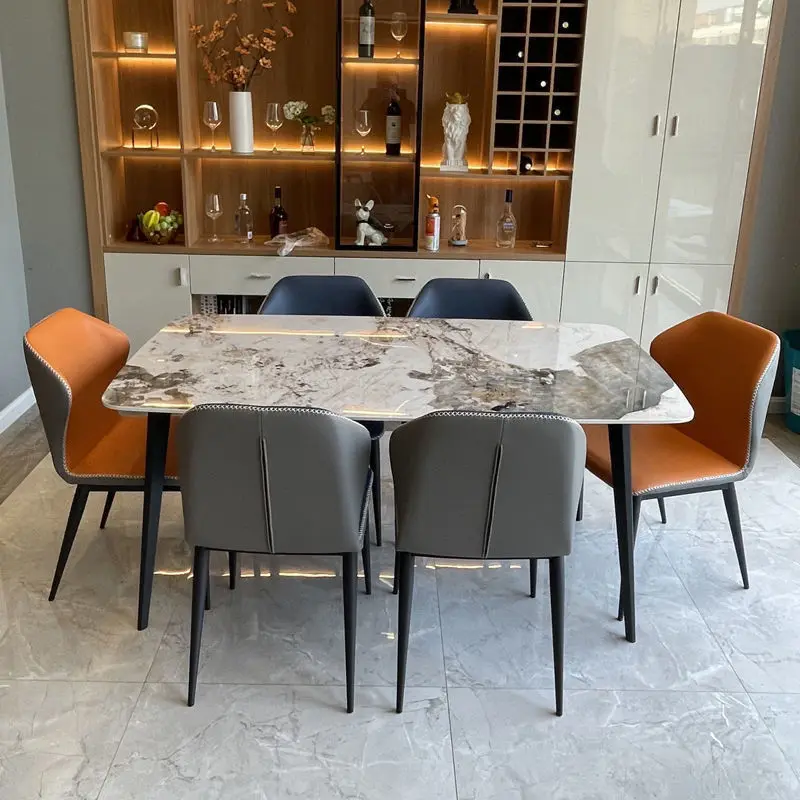 Расслабляющий обеденный стол в скандинавском стиле Прямоугольный дизайн