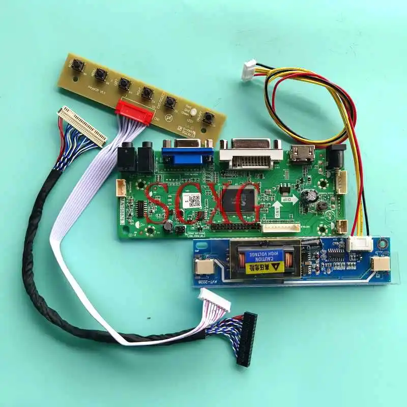 

Плата контроллера экрана ноутбука B150XN05 B150XN06 LP150X12, 1024*768, HDMI-совместимая VGA DVI 15 "LVDS 30-контактный комплект 2CCFL