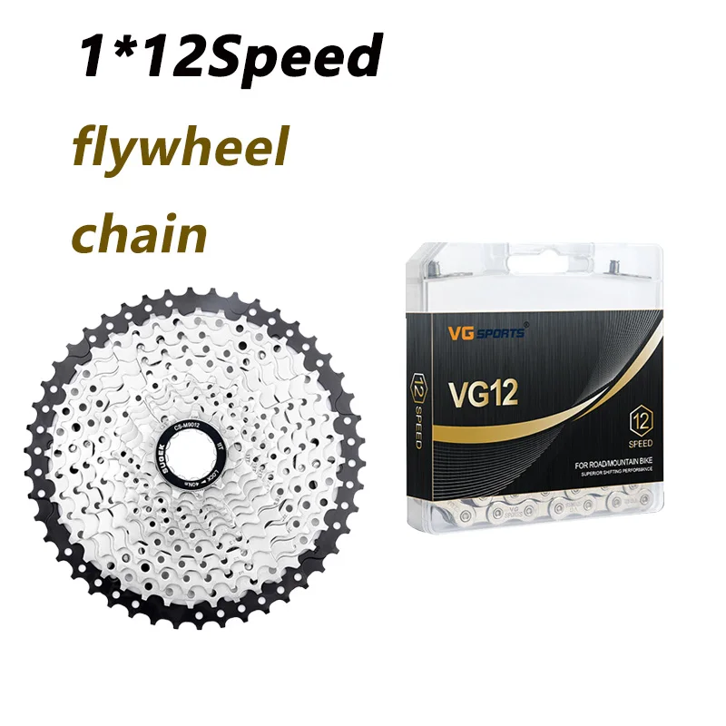 

12 Speed Road Bike Cassette 46/50/52T Flywheel K7 Sprocket CN-X12 /VG-X12 Chain 126 links 12V For MS Hub Body M7100 M8100