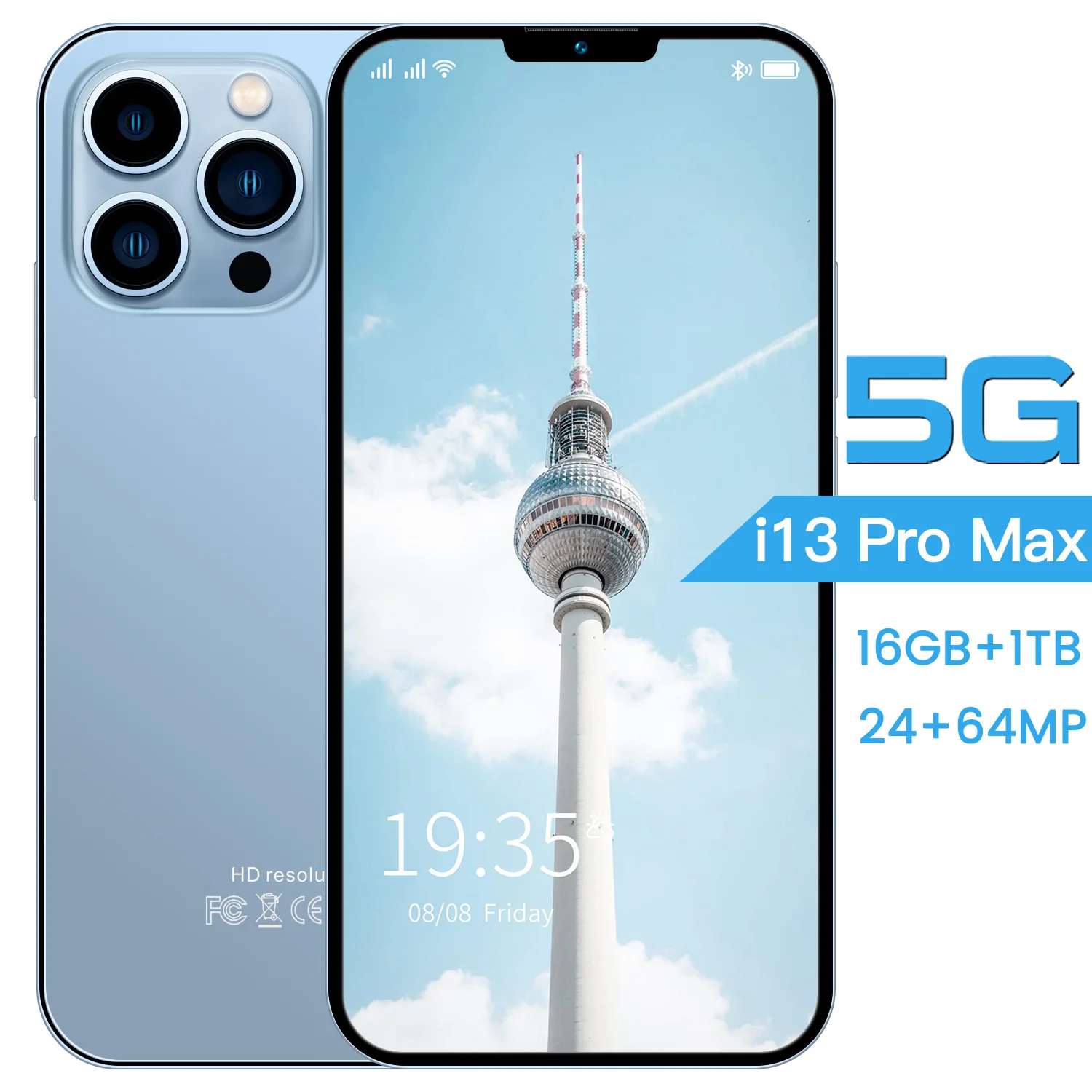 global version i13 pro max celular 5g unlock dual sim 6800mah 16gb 1tb 7 5 inch smartphone 10 core android 10 1 cellphone phone free global shipping