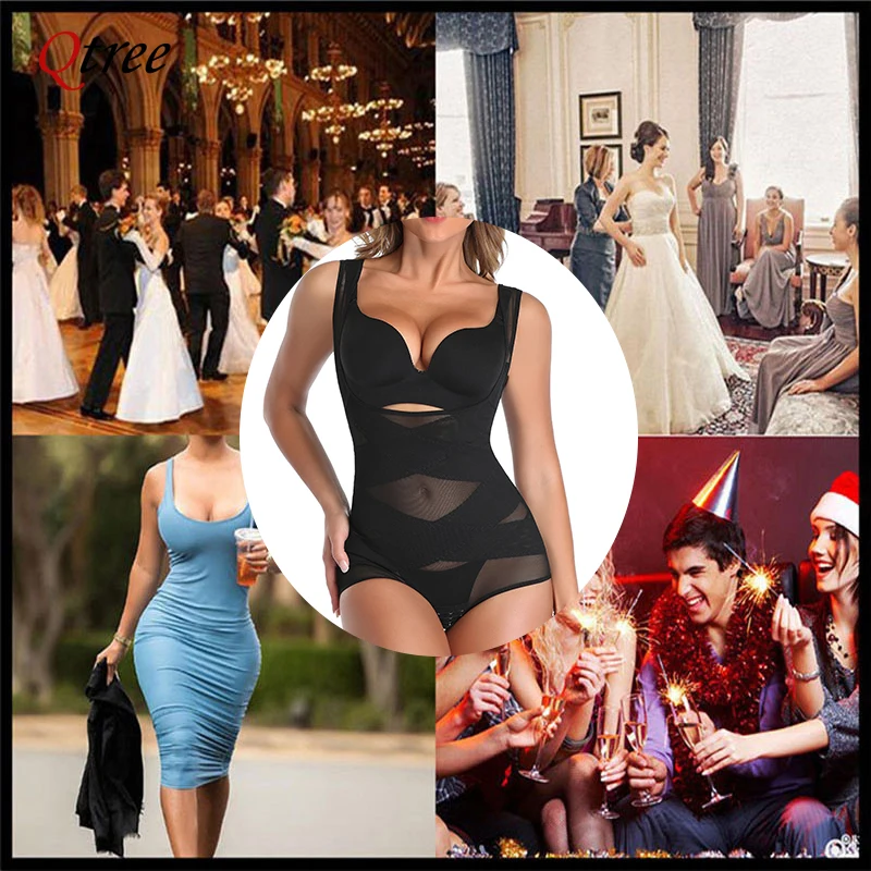 Women's Slimming Underwear Lingerie Bodysuit Full Body Shaper Waist Trainer Faja Shapewear Postpartum Recovery Hooks Lingerie