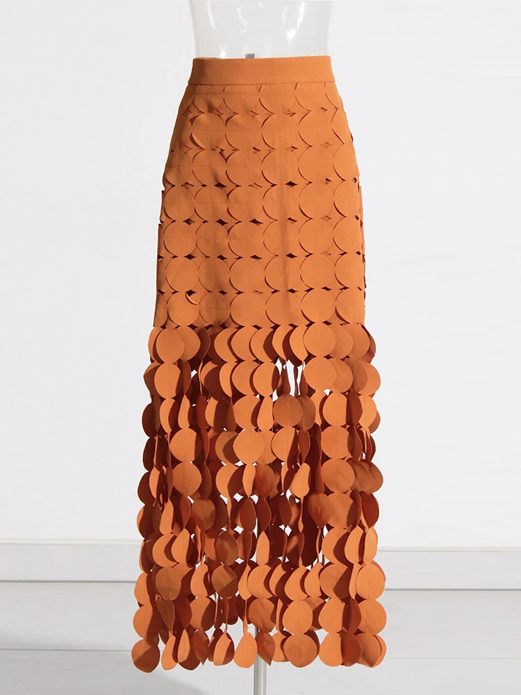 Женская юбка в горошек TWOTWINSTYLE однотонная элегантная трапециевидная с высокой