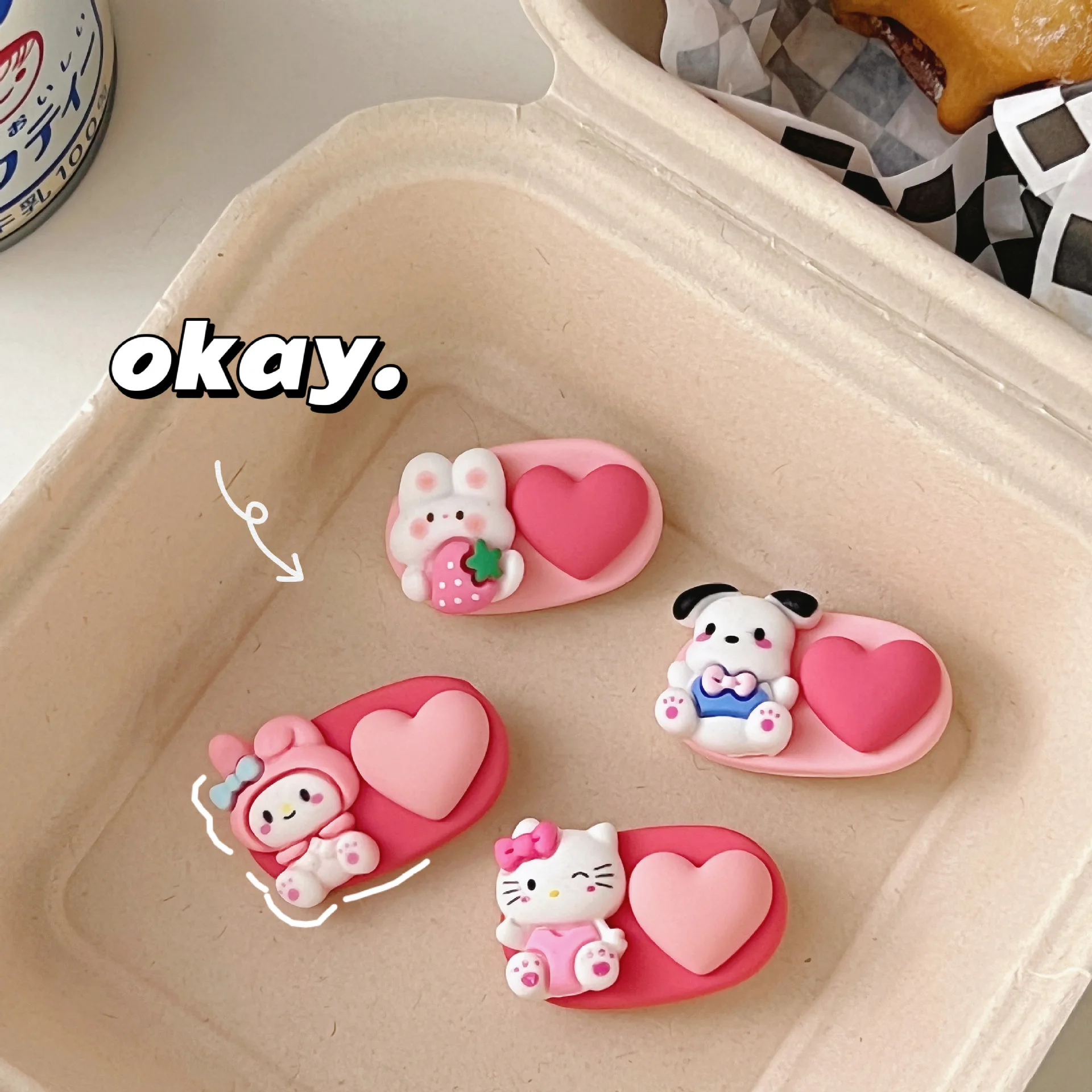 

Sanrio Hair Clip My Melody Cinnamoroll Kurom iHello Kitty Gift Cartoon Loveliness Hair Accessories Sanrio Gift Woman Side Clip