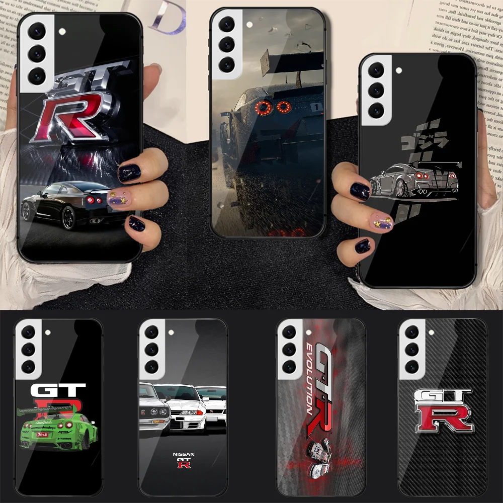 

Sports Car GTR Tempered Glass Phone Case Cover For Samsung Galaxy A S 9 12 13 20 21 22 32 33 Fe 5G Plus Ultra
