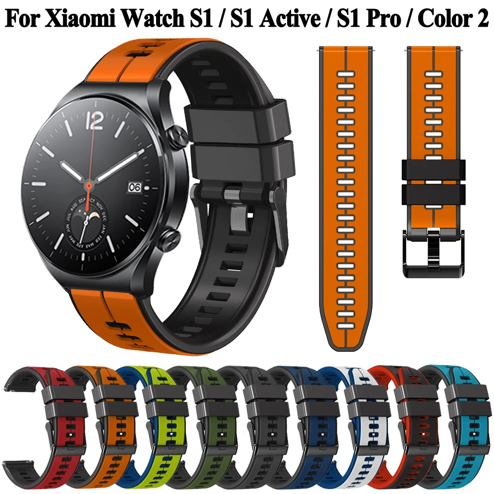 

Ремешок силиконовый для смарт-часов Xiaomi Mi Watch S1 Pro Color 2, 22 мм