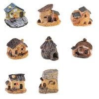 resin house miniatures figurines garden decoration outdoor accessories mini crafts for home garden decor