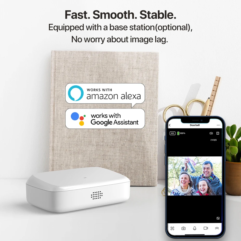 Беспроводной дверной звонок Tuya уличный видеозвонок с водонепроницаемостью IP66