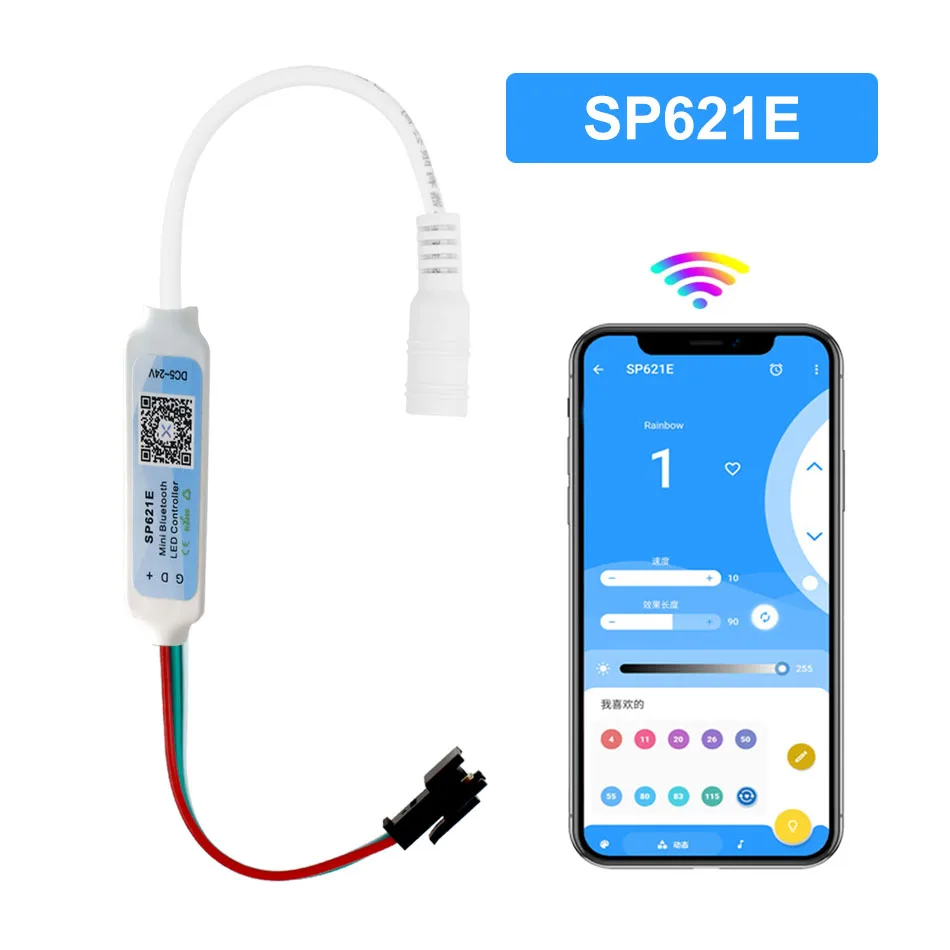 

Совместимый с Bluetooth мини-контроллер для светодиодных лент SP621E