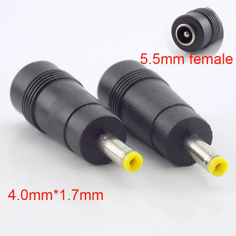 

5pcs 5.5mm X 2.1mm DC Female To 4.0mm X 1.7mm Male DC Power Plug Adapter Connector pc Computer Cables Jack Notebook Laptop