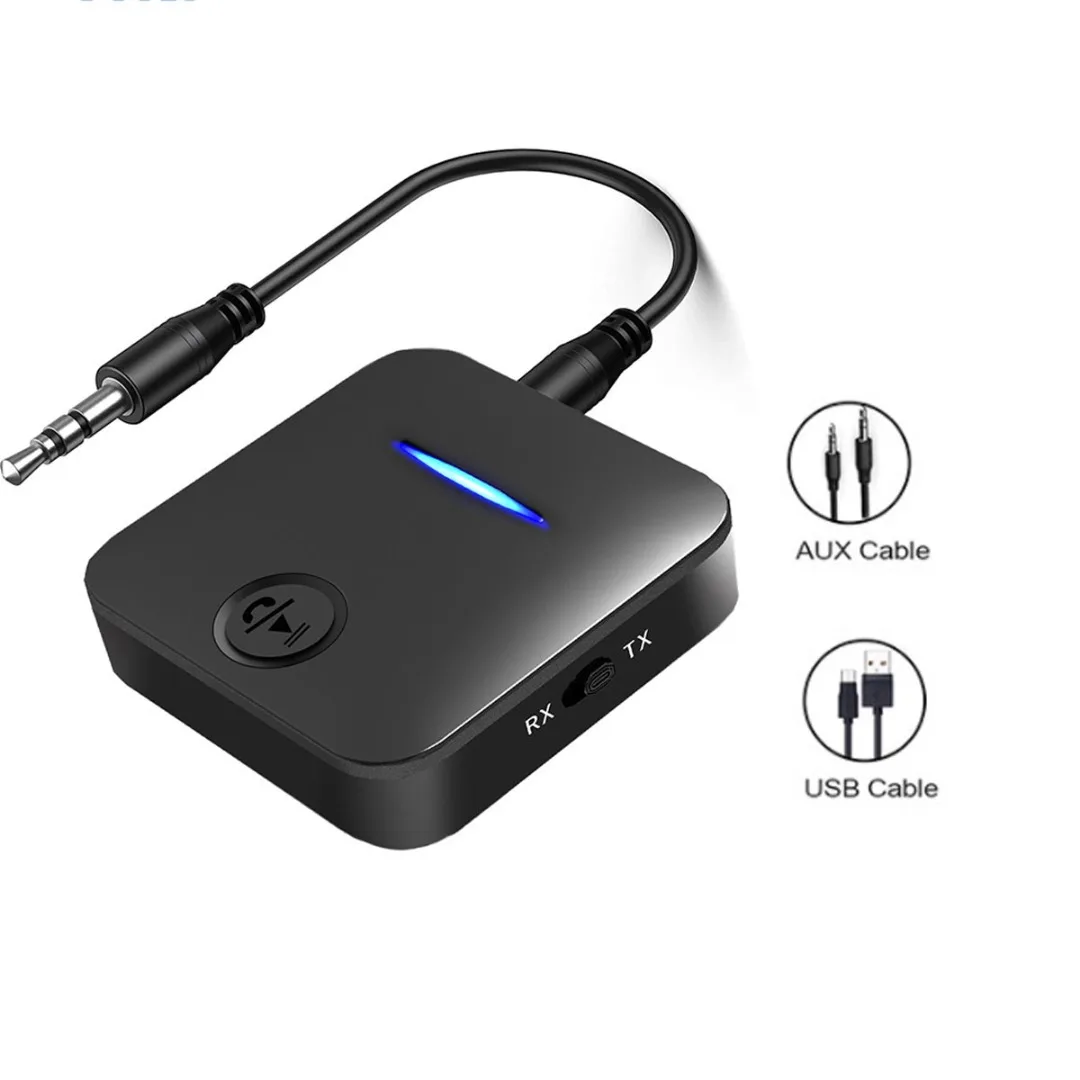 

1pc 5.0 Transmitter Receiver 2 IN 1 Wireless Audio 3.5mm Jack Aux Adapter Amplifier Speaker For PC TV Earphone Amplifier Speaker