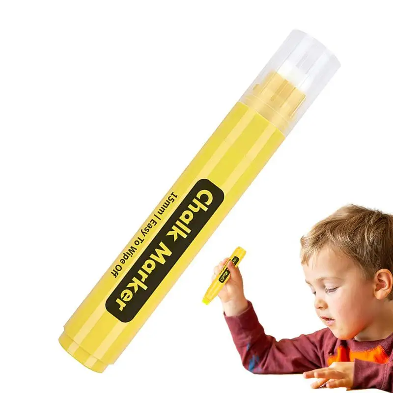 Chalkboard Marker With 15mm Wide Tips Erasable Liquid Chalk Pen For Chalkboard Signs Blackboard Car Window Bistro
