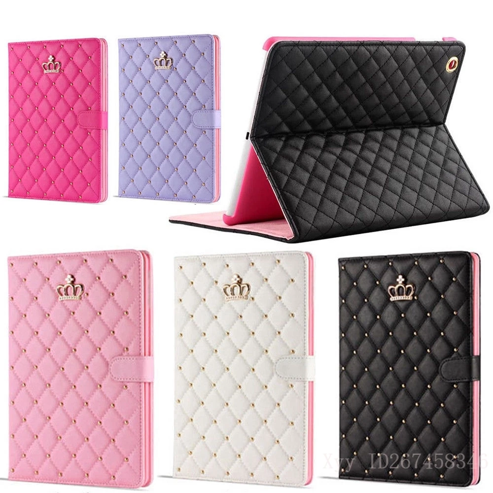 

For Pro 11 2022 2021 10th 9th 8th 7th 6th 5th Generation Case Pad 2017/2018 Pro 9.7 10.5 11 Luxury crown leather case Cover