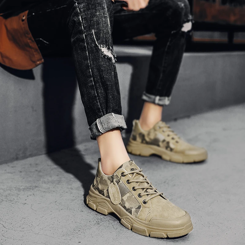 

Men's Korean Version of All-match Martin Boots Low-top Retro Men's Casual Shoes Outdoor Wear-resistant Non-slip Men's Shoes