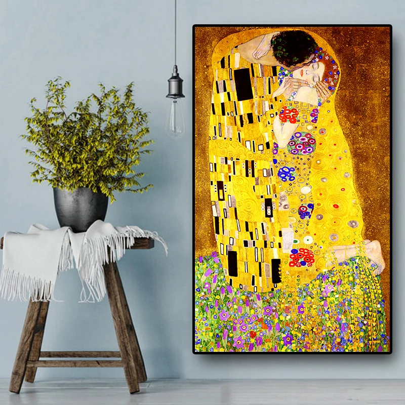 5D DIY Diamond painting Kit Klimt The Kiss Picture GiftsFull Round Drill Inlaid Embroidery Craft Cross Stitch Home Decor
