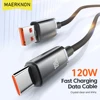120W USB C Cable 6A Type C Super Fast Charging Data Cord Phone Charger USB Cables For Huawei P40 Samsung Xiaomi USB Type C Cable 1