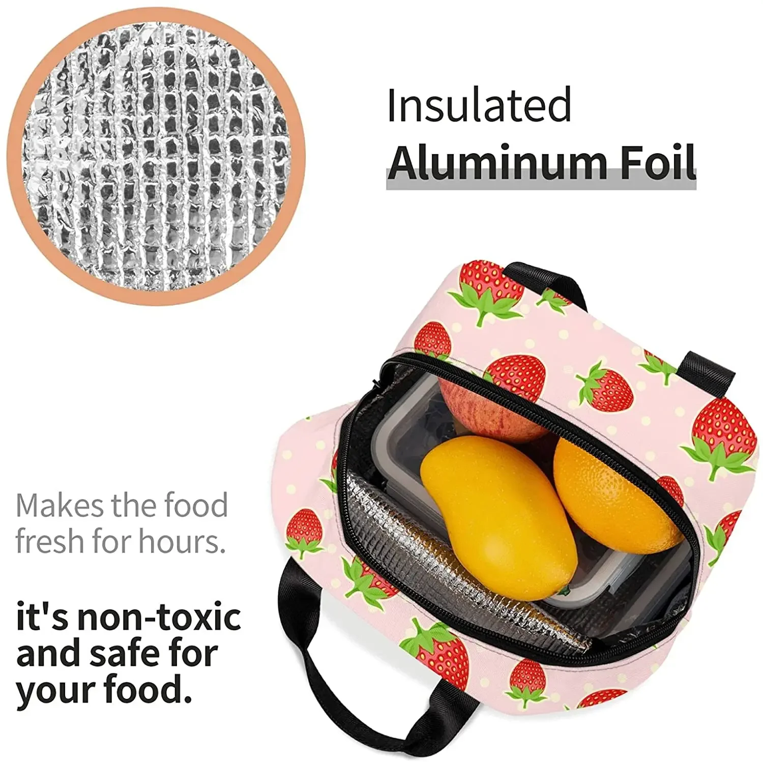 Симпатичная сумка для ланча в виде клубники ланч-контейнеры термос горячей еды