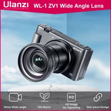 Ulanzi WL-1 18 мм широкоугольный объектив 10X HD макрообъектив камеры для