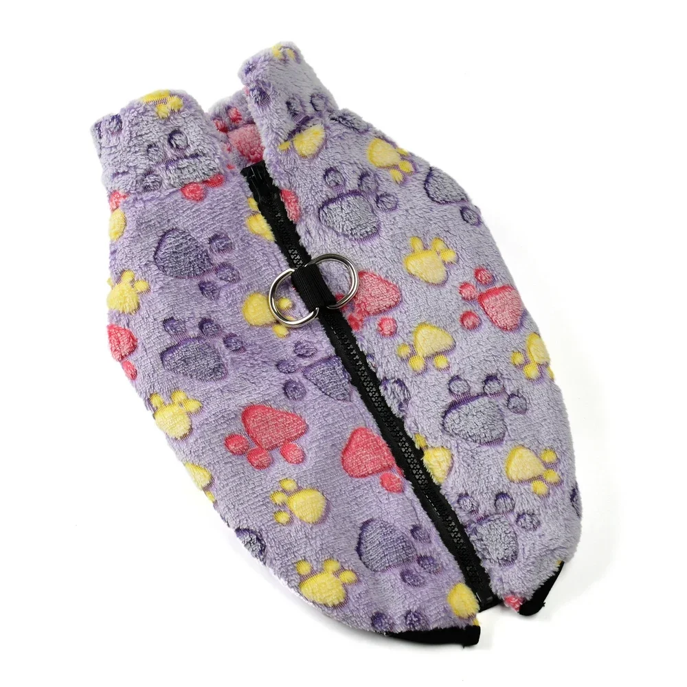 Флисовая одежда для собак зимняя теплая куртка щенков маленьких кошек свитер