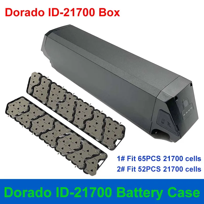 Dorado ID-21700 Box 36V 48V 52V ID-2170 Case Nickel Strip 10S 13S 30A BMS Fit 52PCS 65PCS ID 21700 Cells For DIY eBike Battery