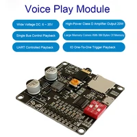 1210 pcs dy hv8f intelligent voice playing module 12v24v one to one trigger serial controller 10w20w audio